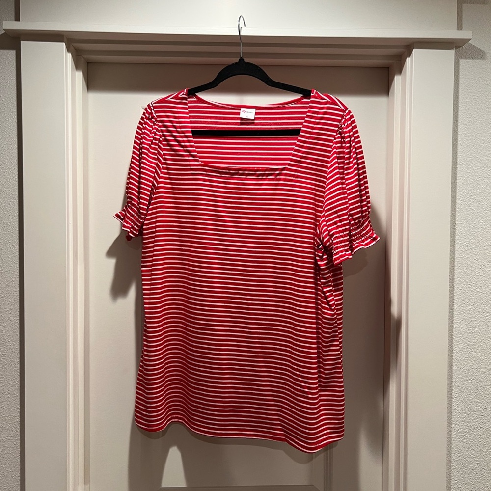 Classic Red Striped Women's Tee